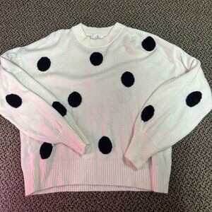 Polka Dot Sweater - White and Black